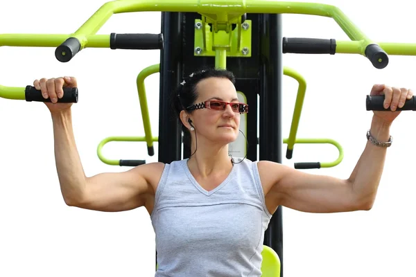 stock image Attractive woman training