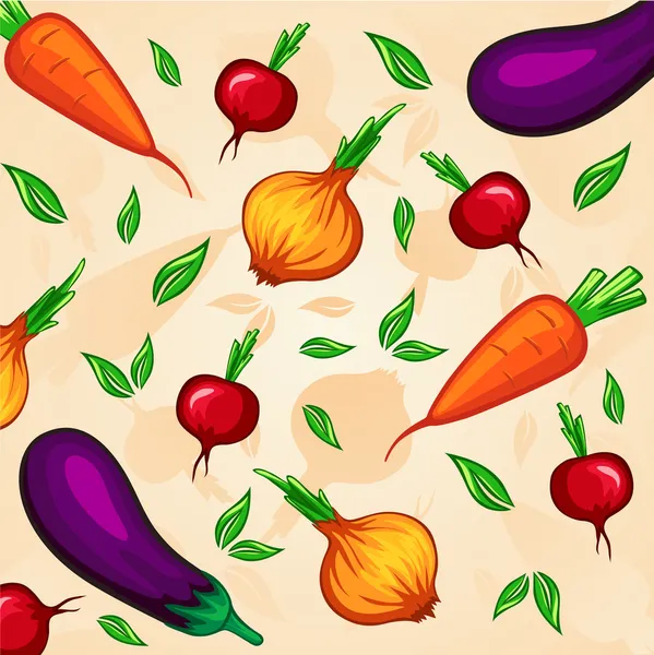 矢量蔬菜图案 — 图库矢量图片
