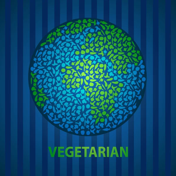 Tierra vegana — Vector de stock