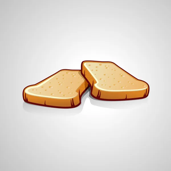 Dva krajíce chleba — Stockový vektor