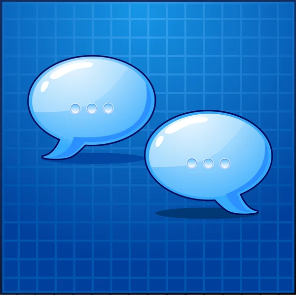 Vector illustration two bubble chat icon — Stock Vector
