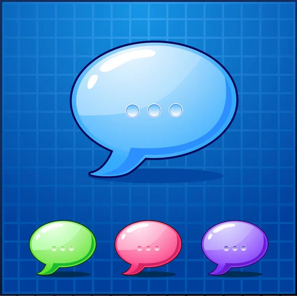 Vector conjunto burbuja icono de chat — Vector de stock