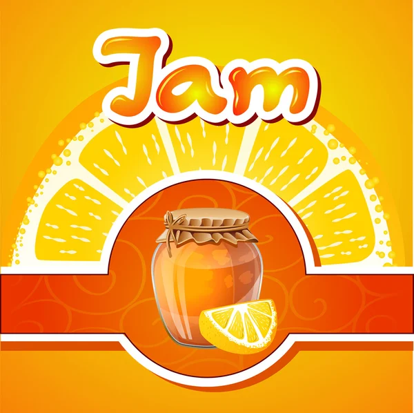 stock vector Vector illustration of lemon jam