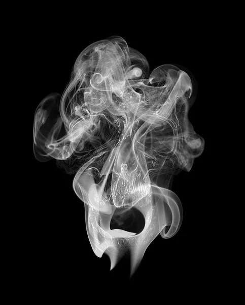 Lebka v kouři — Stock fotografie