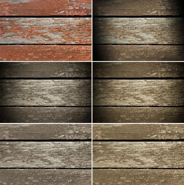 stock image Set of old timber boards and crusty paint