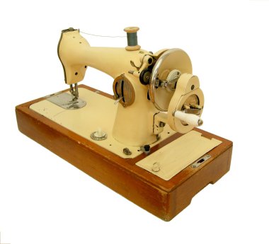 Isolated retro sweing machine clipart