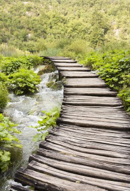 ahşap geçit Plitvice, Hırvatistan