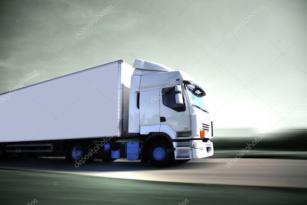 Truck on road