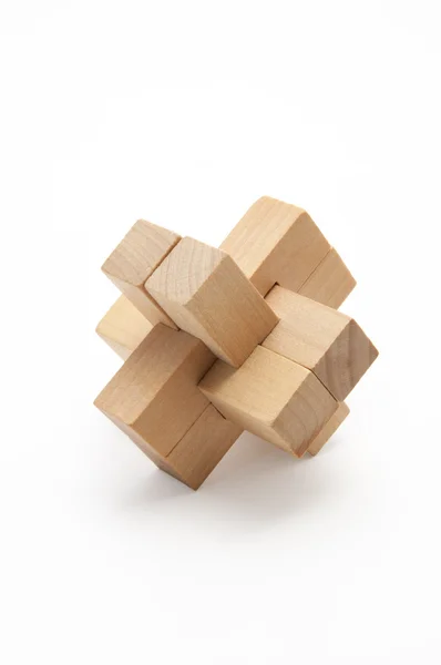 Quebra-cabeça de madeira — Fotografia de Stock