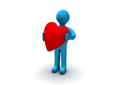 Man with Heart clipart