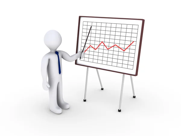 Üzletember találat grafikon — Stock Fotó