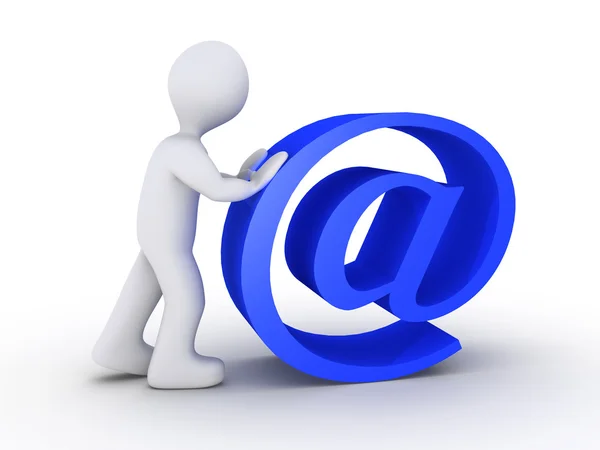 Empujar e-mail — Foto de Stock