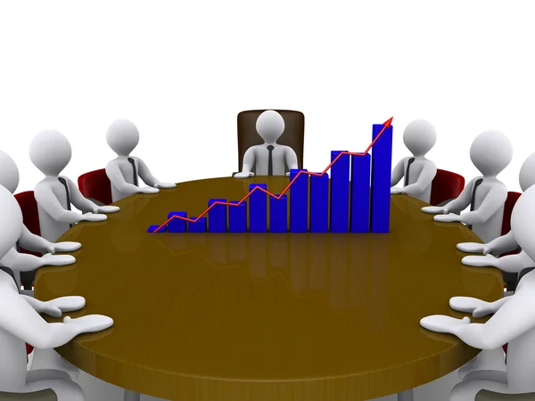 Reunião de vendas entre empresários — Fotografia de Stock