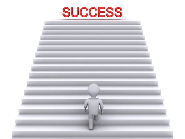 Climbing stairs to success — Stock Photo, Image