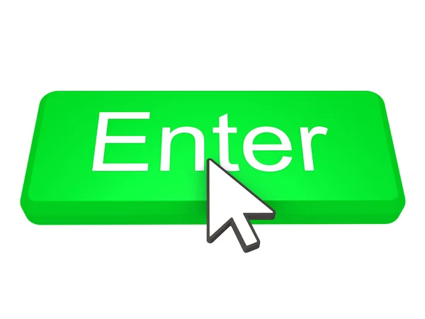 Enter button with cursor — Stock Photo, Image