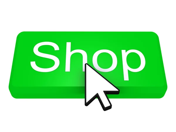 stock image Shop button with cursor