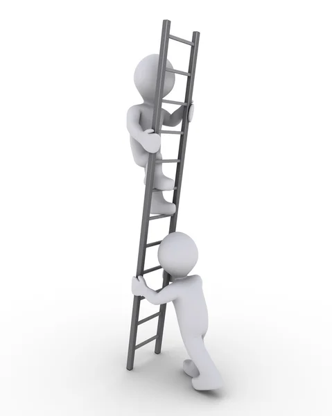 Helpen om te beklimmen de ladder — Stockfoto