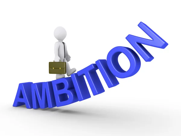 Biznesmen chodzenie na ambicji — Zdjęcie stockowe
