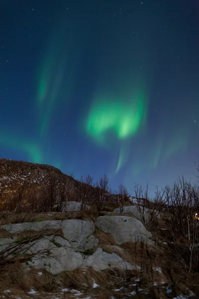 Nordlichter (Polarlichter) am Himmel — Stockfoto