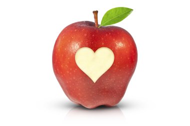 Red apple for health clipart