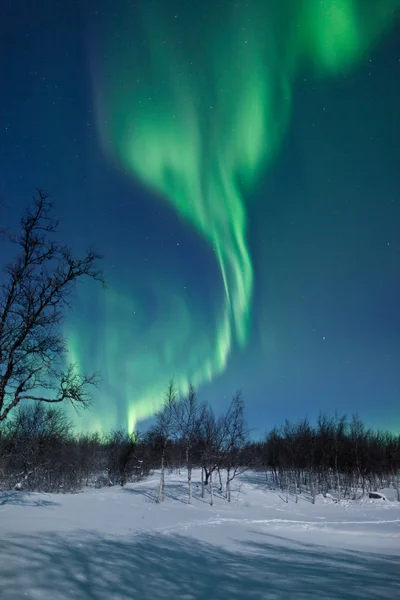 Polární (září Aurora Borealis) na obloze — Stock fotografie