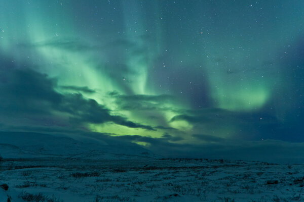 A high resolution image of aurora borealis