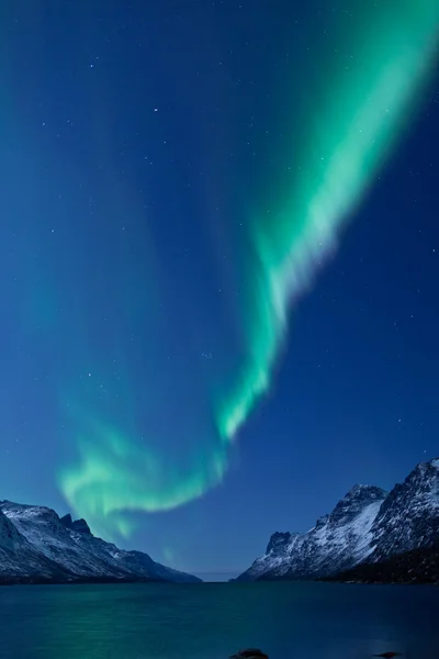 Norrsken (Aurora Borealis) i himlen Royaltyfria Stockfoton