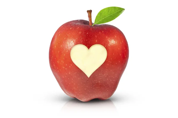 Czerwone jabłko dla zdrowia Zdjęcia Stockowe bez tantiem