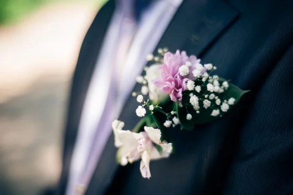 Boutonniere for the groom — Stock Photo, Image