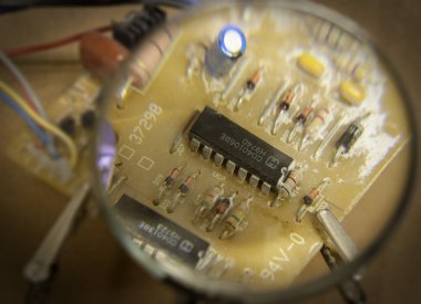 Electronics through the technicians eye clipart
