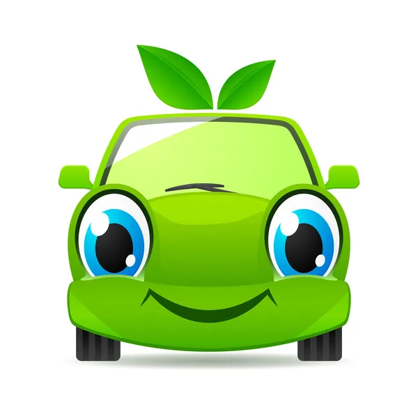 Eco coche amigable — Vector de stock