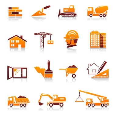 Construction and real estate vector icon set