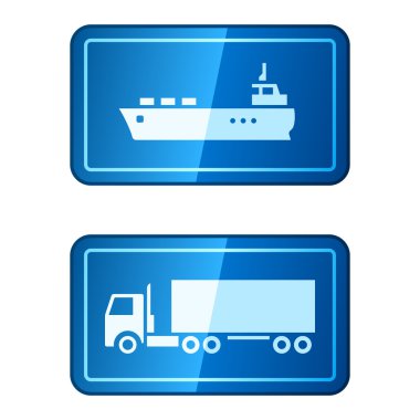 Cargo transportation vector icons clipart