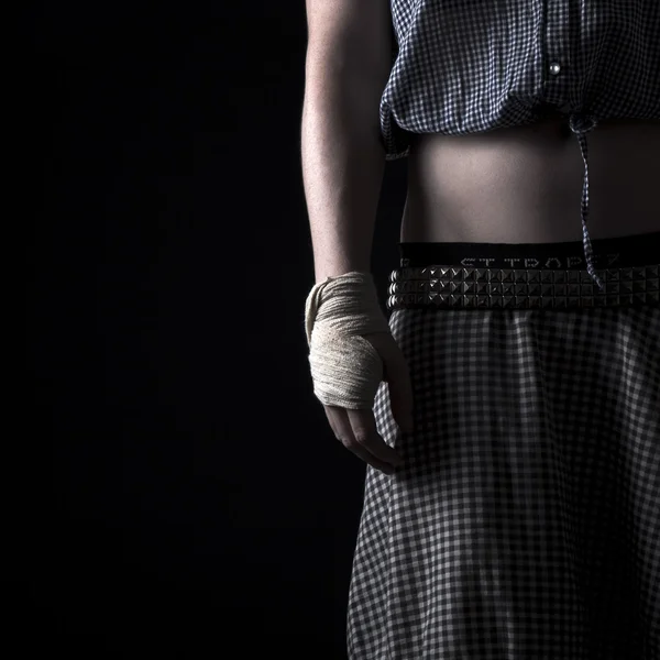 stock image The woman with the injured wrist