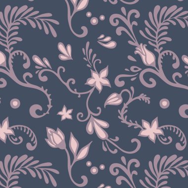 Dark floral pattern clipart