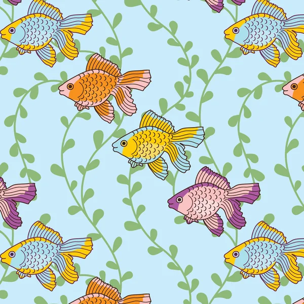 Sea-fish-pattern — Stock Vector