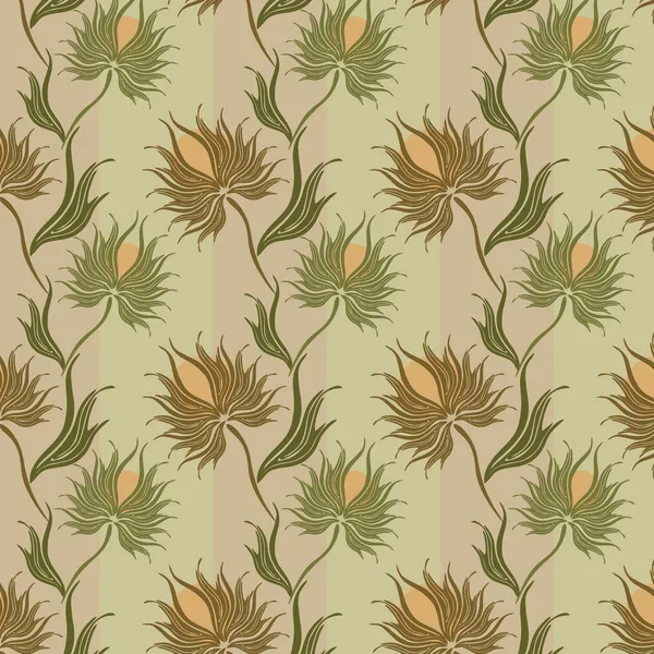 花のとげのあるパターン — ストックベクタ