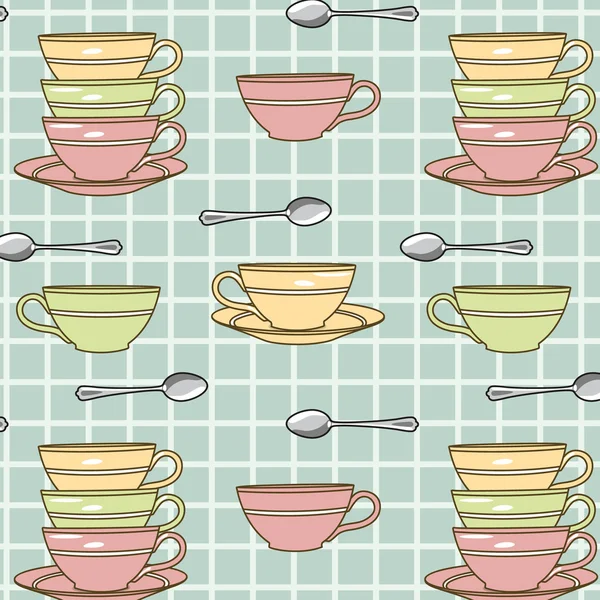Cups-pattern — Wektor stockowy