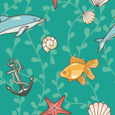 Ocean pattern clipart