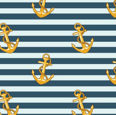 Sea anchor pattern clipart