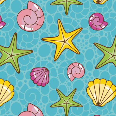 Colorful sea pattern clipart