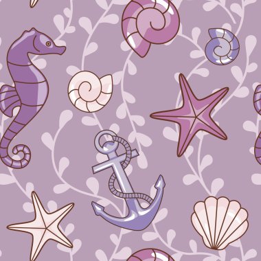 Sea-violet-pattern.eps clipart