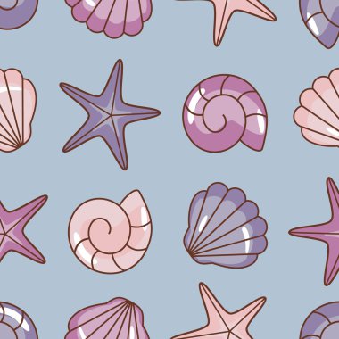 Various sea pattern clipart