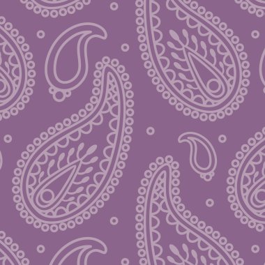 Violet paisley pattern clipart