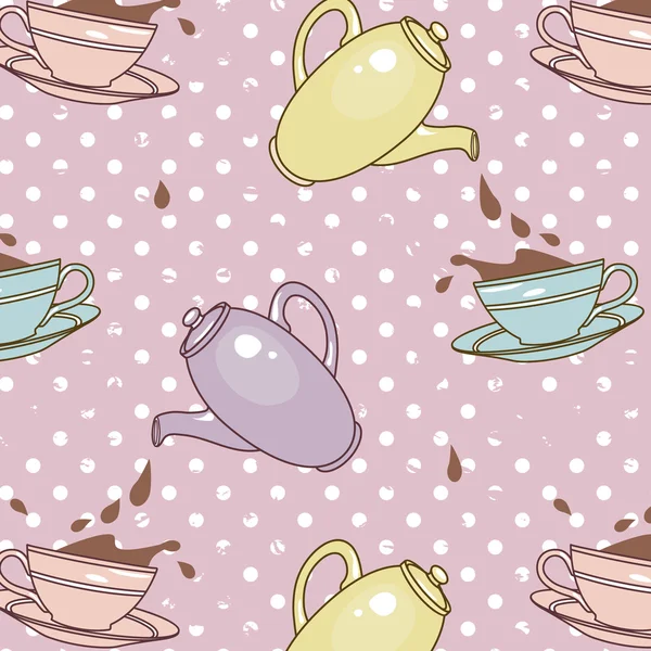 Cups-and-splashes-pattern — Stock Photo, Image