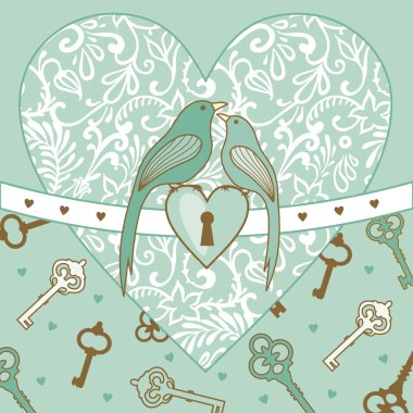 Birds-and-heart clipart