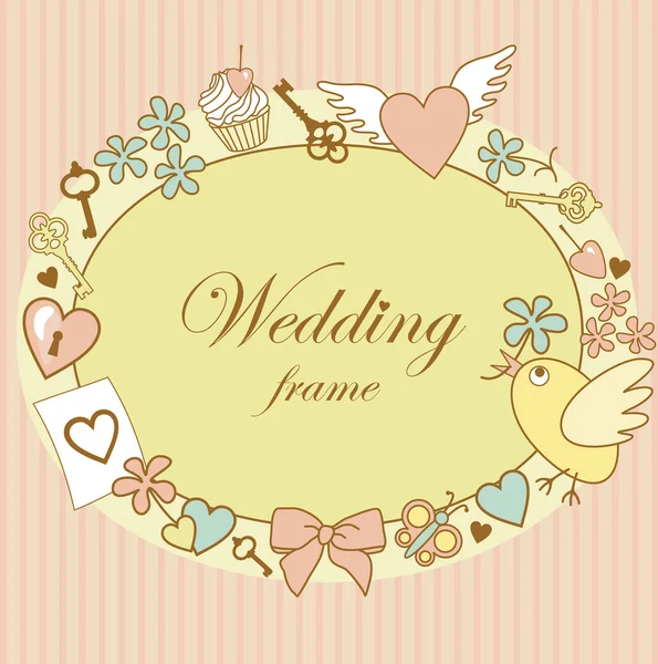 Bröllop-frame — Stockfoto