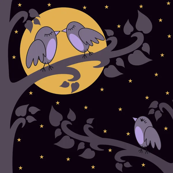 Ночные птицы — стоковое фото