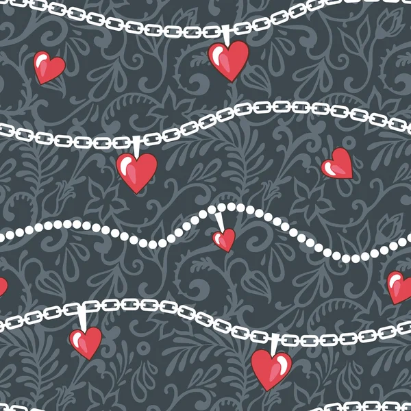 Kalpleri ve zincirleri desen — Stok fotoğraf