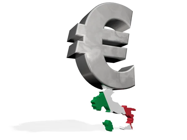 Euro crush Italy — Stock Photo, Image